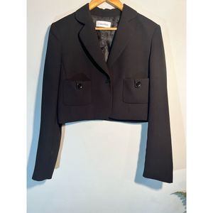 Calvin Klein Black Crop Blazer | Small